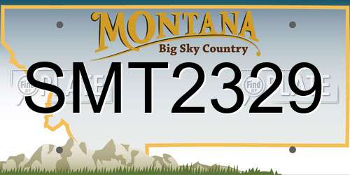 SMT2329 Montana License Plate