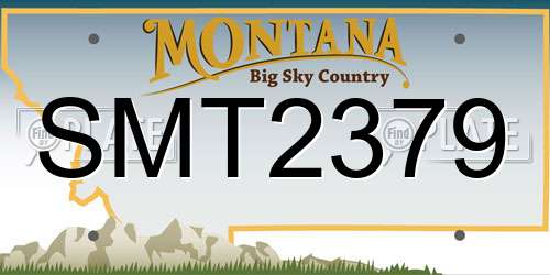 SMT2379 Montana License Plate