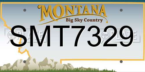 SMT7329 Montana License Plate