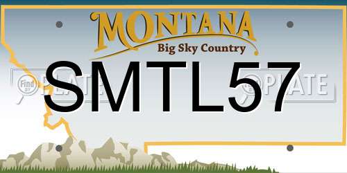 SMTL57 Montana License Plate