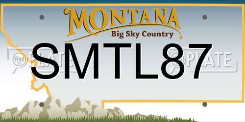 SMTL87 Montana License Plate