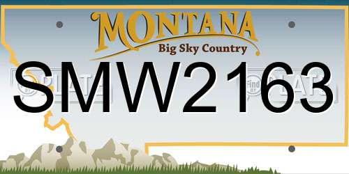 SMW2163 Montana License Plate
