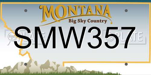 SMW357 Montana License Plate