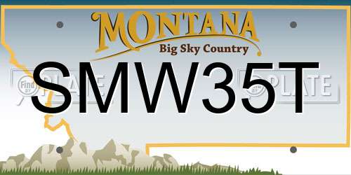 SMW35T Montana License Plate