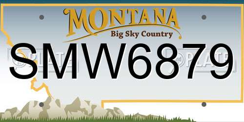 SMW6879 Montana License Plate