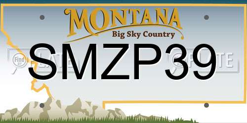 SMZP39 Montana License Plate