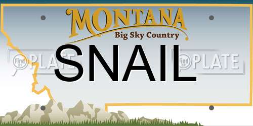 SNAIL Montana License Plate