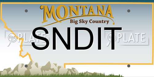 SNDIT Montana License Plate