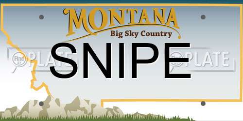 SNIPE Montana License Plate