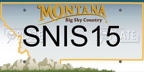 SNIS15 Montana License Plate