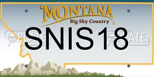 SNIS18 Montana License Plate