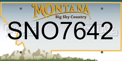 SNO7642 Montana License Plate