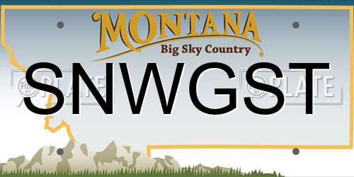 SNWGST Montana License Plate