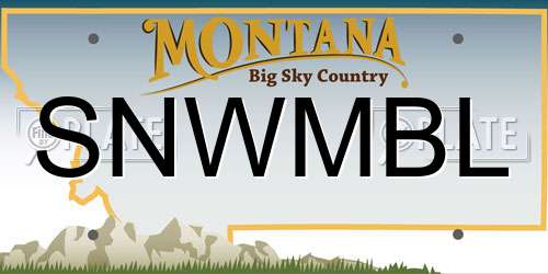 SNWMBL Montana License Plate