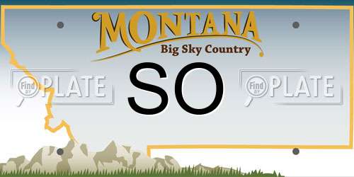 SO Montana License Plate