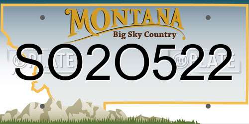 SO2O522 Montana License Plate