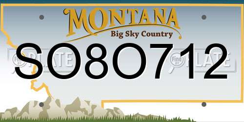 SO8O712 Montana License Plate