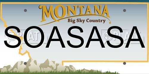 SOASASA Montana License Plate