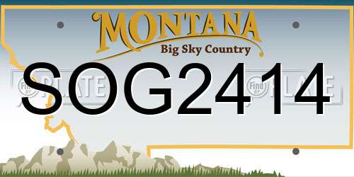 SOG2414 Montana License Plate