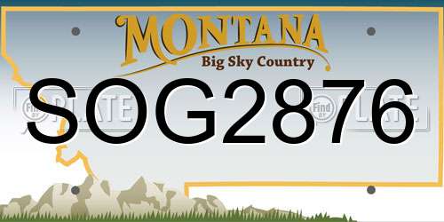 SOG2876 Montana License Plate