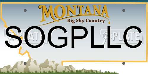 SOGPLLC Montana License Plate