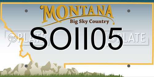 SOII05 Montana License Plate