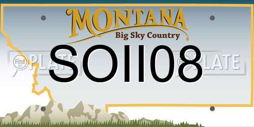 SOII08 Montana License Plate