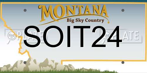 SOIT24 Montana License Plate