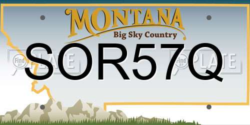 SOR57Q Montana License Plate