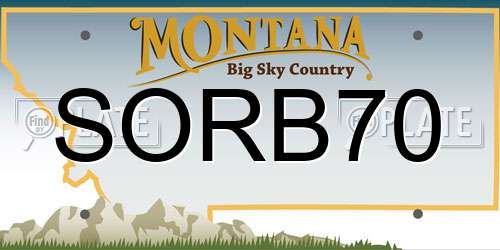 SORB70 Montana License Plate
