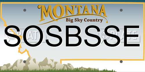 SOSBSSE Montana License Plate