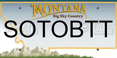 SOTOBTT Montana License Plate