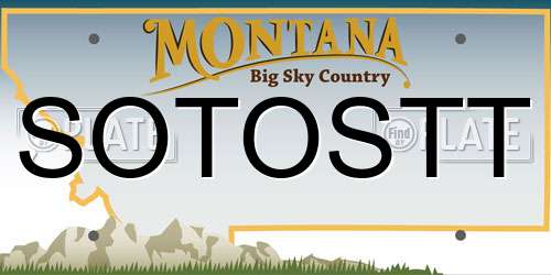 SOTOSTT Montana License Plate