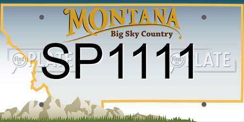 SP1111 Montana License Plate