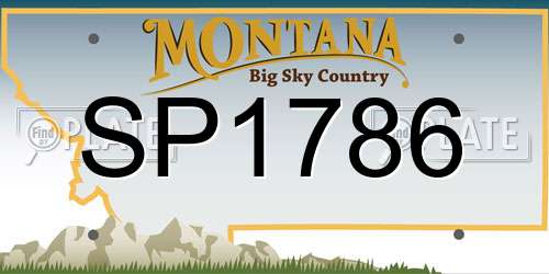 SP1786 Montana License Plate