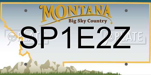 SP1E2Z Montana License Plate