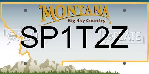 SP1T2Z Montana License Plate