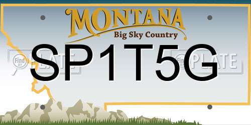 SP1T5G Montana License Plate