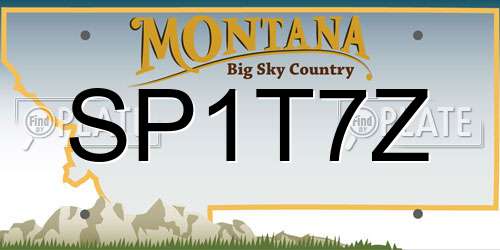 SP1T7Z Montana License Plate