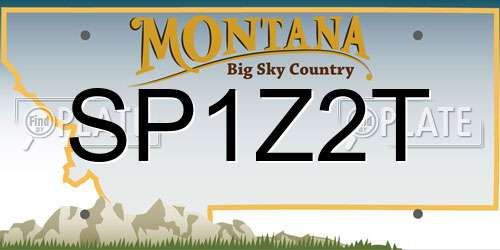 SP1Z2T Montana License Plate