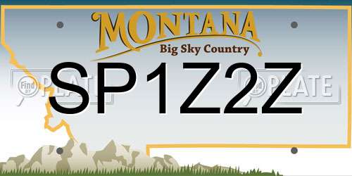 SP1Z2Z Montana License Plate