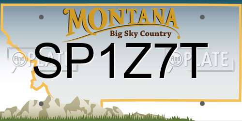SP1Z7T Montana License Plate