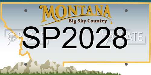 SP2028 Montana License Plate