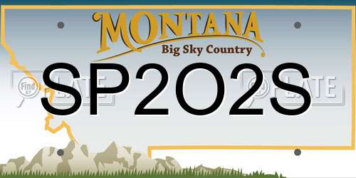 SP2O2S Montana License Plate