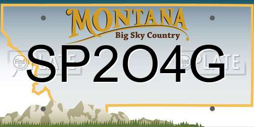 SP2O4G Montana License Plate
