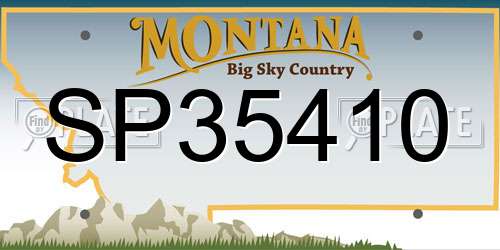 SP35410 Montana License Plate
