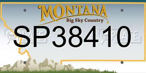 SP38410 Montana License Plate