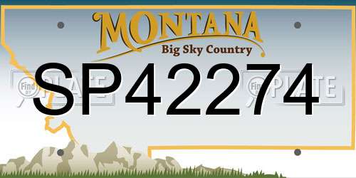 SP42274 Montana License Plate