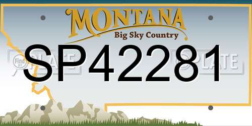 SP42281 Montana License Plate