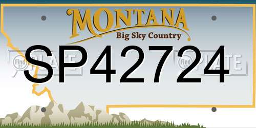 SP42724 Montana License Plate